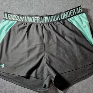 4 X $15. Under Armour Women's Black and Teal Shorts